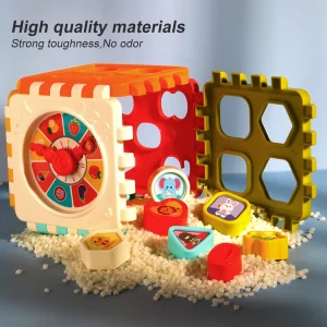 Toddler Activity Cube Shape Number Sort Match Montessori